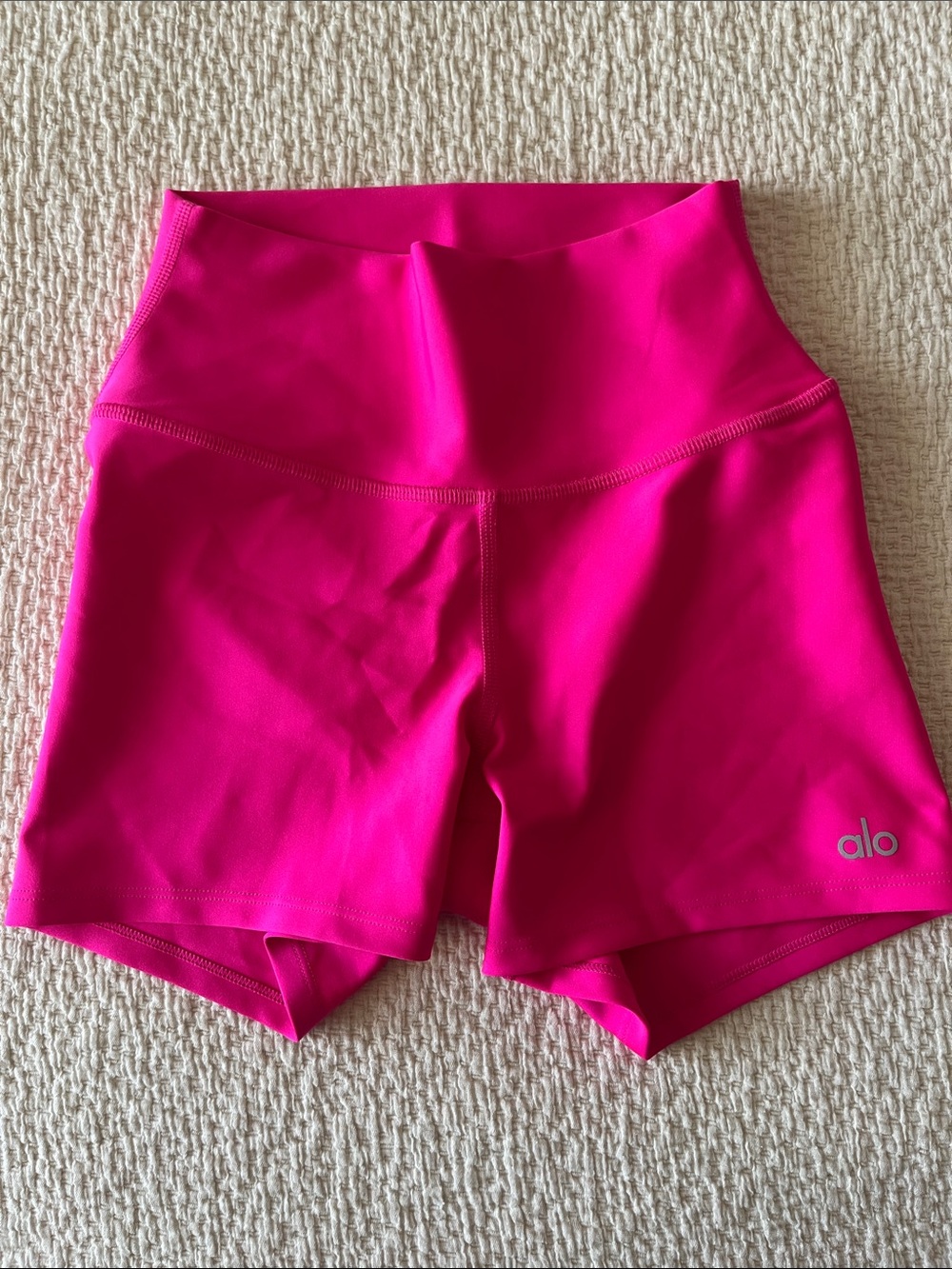 ALO Yoga Hot Pink High-Rise Bike Shorts